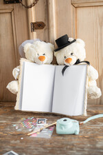 Księgi wpisów gości welurowe księga gości na wesele pamiątka ślubu, na zdjęcia i życzenia z fotobudki lub instax11