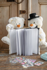 Księgi wpisów gości welurowe księga gości na wesele pamiątka ślubu, na zdjęcia i życzenia z fotobudki lub instax2