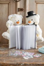 Księgi wpisów gości welurowe księga gości na wesele pamiątka ślubu, na zdjęcia i życzenia z fotobudki lub instax3