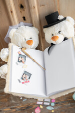 Księgi wpisów gości welurowe księga gości na wesele pamiątka ślubu, na zdjęcia i życzenia z fotobudki lub instax8