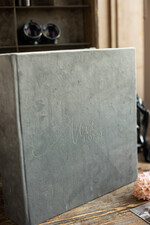 Księgi wpisów gości welurowe duża księga gości weselnych na zdjęcia i życzenia z fotobudki lub instax welurowa księga, elegancka welurowa księga 7