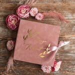 Księgi wpisów gości welurowe księga gości z czarnymi kartkami, księga na życzenia zdjęcia z fotobudki, księga wpisów gości z pudełkiem 1