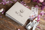 Księgi wpisów gości welurowe średnia welurowa księga gości weselnych z ankietami lub waszymi wydrukami ręcznie szyte kartki   5