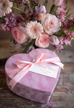 Prezenty, Podziękowania dla Rodziców Pudełka welurowe  podziękowania dla rodziców prezent welurowe serduszko ze słodkościami 8