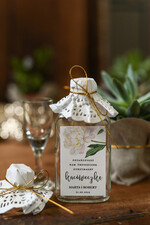 Podziękowania dla Gości Weselnych Butelki podziękowania dla gości weselnych za przybycie, buteleczki 100 ml na wesele0