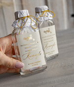 Podziękowania dla Gości Weselnych Butelki fajne pomysły na podziękowania dla gości, kacóweczki z personalizacją na własny trunek, złote buteleczki podziękowania dla gości weselnych 3