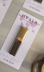 Podziękowania dla Gości Weselnych Czekoladki podziękowania dla gości po weselu, czekoladki merci w podziękowaniu dla gości weselnych, podziękowania dla gości z mapą świata 1