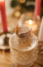 Podziękowania dla Gości Weselnych Miody i słoiczki Nutella podziękowania prezenciki dla gości weselnych spersonalizowane łakocie miód pszczeli w słoiczku  1