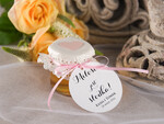 Podziękowania dla Gości Weselnych Miody i słoiczki Nutella ślubne podziękowania gościom słodki podarek od Państwa Młodych miodek w słoiczku  1