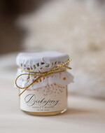 Podziękowania dla Gości Weselnych Miody i słoiczki Nutella podziękowanie dla gości weselnych, mini słoiczek z miodem, prezent dla gości weselnych słoiczek miodu, pomysł na podziękowania dla gości na weselu1