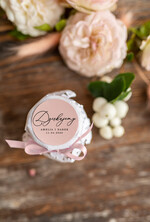 Podziękowania dla Gości Weselnych Miody i słoiczki Nutella podziękowania  dla gości weselnych słodki upominek  słoiczki na miód miodek1