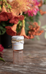 Podziękowania dla Gości Weselnych Miody i słoiczki Nutella podziekowania dla gosci weselnych, miodek w małym słoiczku0