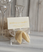 Podziękowania dla Gości Weselnych Ciasteczka z wróżbą pamiątki dla gości weselnych, ciasteczko z wróżbą z karteczką ze złotymi literami, podziękowania dla gości za przybycie, pomysł na prezenty dla gości weselnych 0