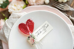 Podziękowania dla Gości Weselnych Lizaki ślubne upominki dla gości weselnych lizaki serca 1