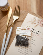 Podziękowania dla Gości Weselnych Saszetki podziękowania prezenciki dla gości weselnych, pomysłowe prezenty dla gości weselnych, mala saszetka z kawą lub herbatką2