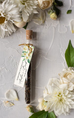 Podziękowania dla Gości Weselnych Fiolki rustykalne podziękowania dla gęści weselnych prezenty ślubne dla gości weselnych fiolka z herbatą 1