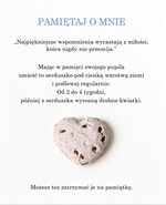 PREZENTY NA RÓŻNE OKAZJE  Kaligrafia pamiętaj o mnie pamiątkowe serduszka z nasionkami 0