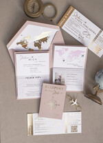 Zaproszenia ślubne paszport / podróże Zaproszenia ślubne paszport do miłości, zaproszenia ślubne z motywem podróży, zaproszenia na ślub dla podróżników4