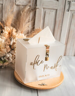 Pudełko na koperty  glamour satynowa akrylowa kopertówka na koperty, pudełko na koperty mlecznej pleksy, pomysł na pudełko na koperty na weselu, akrylowe pudełko na koperty 1