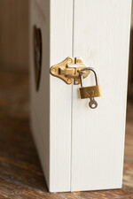 Pudełko na koperty  glamour pudelko skrzynka na koperty ślubne, białe drewniane pudełko na koperty, drewniana kopertówka na koperty  5