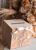 Pudełko na koperty  glamour welurowe pudełko na pieniądze ślub i wesele, eleganckie pudełko na pieniądze, prezent dla młodej pary kopertówka na pieniądze, beżowe pudełko na koperty 8