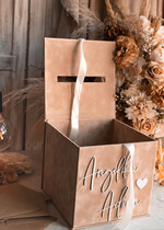 Pudełko na koperty  glamour welurowe pudełko na pieniądze ślub i wesele, eleganckie pudełko na pieniądze, prezent dla młodej pary kopertówka na pieniądze, beżowe pudełko na koperty 6