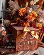 Pudełko na koperty  glamour Elegancka brązowo złota welurowa kopertówka ze złotymi napisami, brązowy cieniowany welur, pudełko na koperty, pomysł na pudełko na pieniądze podczas wesela2