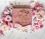 Pudełka Szkatułki na Obrączki glamour piękne welurowe pudełko na obrączki, personalizowane pudełko do podawania obrączek ślubnych, aksamitne pudełko na obrączki, welurowa szkatułka na obrączki5