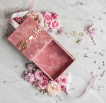 Pudełka Szkatułki na Obrączki glamour welurowe pudełeczko na obrączki, wasze imiona i data ślubu, ekskluzywne pudełko na obrączki, welurowa szkatułka na obrączki, aksamitne pudełko na obrączki 3