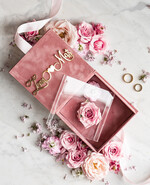 Pudełka Szkatułki na Obrączki glamour welurowe pudełeczko na obrączki, wasze imiona i data ślubu, ekskluzywne pudełko na obrączki, welurowa szkatułka na obrączki, aksamitne pudełko na obrączki 4