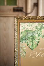 Plany stołów złote na lustrze  złoto zielony plan stołow na lustrze usadzenie gości na weselu rama powitanie gości idealne na zielone wesele1