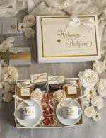 Prezenty, Podziękowania dla Rodziców zestawy prezentowe kubki filiżanki Ślubne Podziękowania dla Rodziców, zestaw prezentowy filiżanki dla Rodziców od Młodej Pary, Box presonalizowana statuetka podziękowania 0