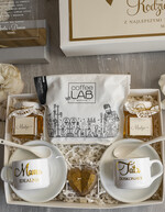 Prezenty, Podziękowania dla Rodziców zestawy prezentowe kubki filiżanki Ślubne Podziękowania dla Rodziców, zestaw prezentowy filiżanki dla Rodziców od Młodej Pary, Box presonalizowana statuetka podziękowania 1