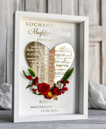 Przysięga Małżeńska  Błogosławieństwo od Rodziców Błogosławieństwo od Rodziców rama kwiaty błogosławieństwo od Rodziców dla pary młodej wydruk na złotym sercu6