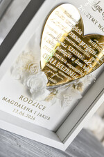 Przysięga Małżeńska  Błogosławieństwo od Rodziców Błogosławieństwo od Rodziców rama kwiaty błogosławieństwo od Rodziców dla pary młodej wydruk na złotym sercu2