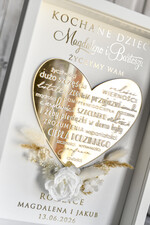 Przysięga Małżeńska  Błogosławieństwo od Rodziców Błogosławieństwo od Rodziców rama kwiaty błogosławieństwo od Rodziców dla pary młodej wydruk na złotym sercu1