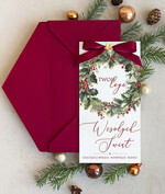 Kartki świąteczne z logo firmy Kokardki  kartka swiateczna z twoim logo, świąteczne kartki ze wstążką0