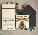 Kartki świąteczne z logo firmy Kokardki  bozonarodzeniowe kartki swiateczne z logo firmy, firmowa biznesowa kartka świąteczna, eleganckie kartki świateczne z kokardką dla firm1