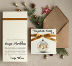 Kartki świąteczne z logo firmy Kokardki  bozonarodzeniowe kartki swiąteczne z logo firmy, firmowa biznesowa kartka świąteczna, eleganckie kartki świateczne z kokardką dla firm1