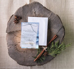 Kartki świąteczne z logo firmy retro kartka świąteczna z logo firmy, eco brąz ze sznurkiem0