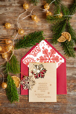 Kartki świąteczne z logo firmy natural kartka świąteczna z logo firmy, naturalne1