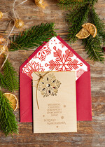 Kartki świąteczne z logo firmy natural kartka świąteczna z logo firmy, naturalne0