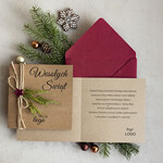 Kartki świąteczne z logo firmy natural kartka świąteczna dla firmy z logo naturalne kartki świąteczne z logo firmy naturalna ekologiczna biznesowa kartka bozonarodzeniowa, kartki dla firm1