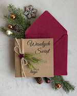 Kartki świąteczne z logo firmy natural kartka świąteczna dla firmy z logo naturalne kartki świąteczne z logo firmy naturalna ekologiczna biznesowa kartka bozonarodzeniowa, kartki dla firm0