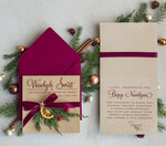 Kartki świąteczne z logo firmy natural ekologiczna kartka świąteczna z twoim logo, biznesowe kartki świąteczne z życzeniami, naturalna eko karta swiateczna1