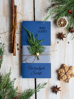 Kartki świąteczne z logo firmy natural kartki swiateczne z logo twojej firmy, naturalne ze sznurkiem0