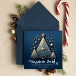 Kartki świąteczne z logo firmy Retro/nowoczesne  biznesowe kartki świąteczne z Twoim logo, świąteczna kartka dla firm z logo, kartka firmowa dla pracowników 0