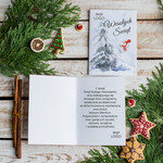 Kartki świąteczne z logo firmy Retro/nowoczesne kartki świąteczne dla firmy z logo, pure kartki świąteczne ze wstążką1