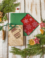 Kartki świąteczne z logo firmy z magnesem lub zawieszką na choinkę kartki świąteczne dla firm Drewniana bombka zawieszka na choinke z Logo firmy świateczna kartka firmowa rękawica0