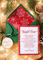 Kartki świąteczne z logo firmy z magnesem lub zawieszką na choinkę kartki świąteczne dla firm Drewniana bombka zawieszka na choinke z Logo firmy świateczna kartka firmowa 1